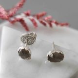 Aretes Labradorita con Hoja