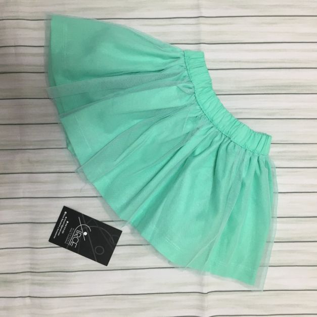 Falda Tul Verde Agua