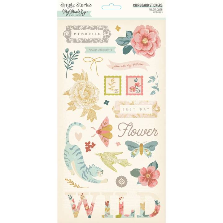 Scrapbooking Peru SS Wildflower chipboard