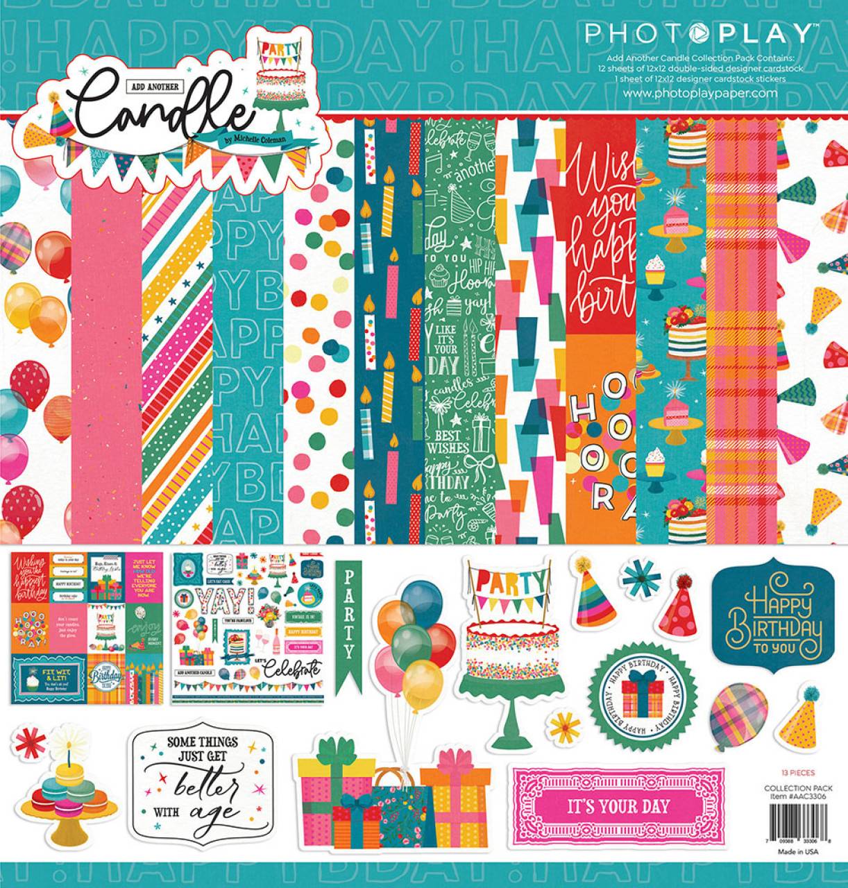 Scrapbooking Peru PH Add another candle Kit 30x30