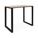 Set 1 Escritorio Melamine 90x50x75 Base OH Rovere/Negro + 1 Silla Almira