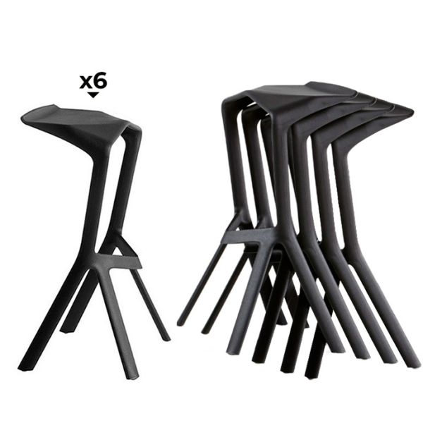 Pack 6 Bancos Trazzo Negro