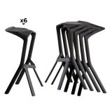 Pack 6 Bancos Trazzo Negro