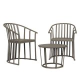 Set 2 Sillones Raff + 1 Mesa Raff Chocolate