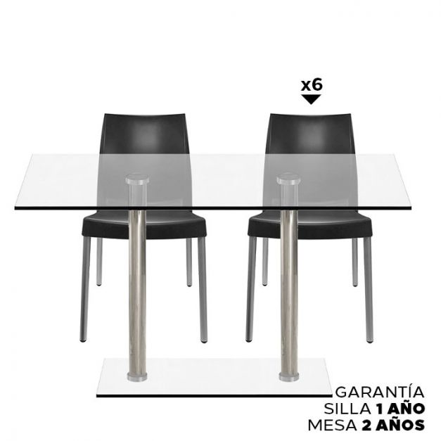 1 Mesa Simplex RA 1475 2LY + 6 Sillas Ada SB