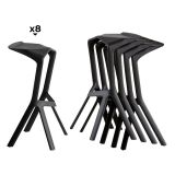 Pack 8 Bancos Trazzo Negro