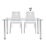 1 Mesa Lissa RB1475 + 6 Sillas Ada SB
