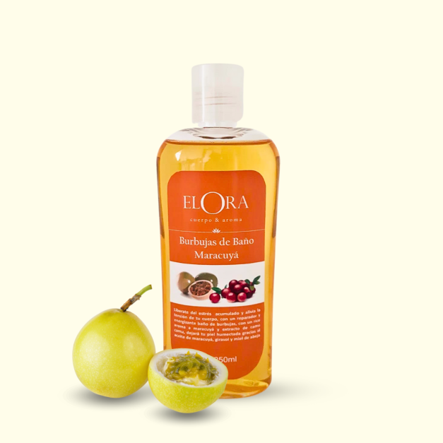 Burbujas de Baño Maracuyá - con BIO EXTRACTO DE CAMU CAMU