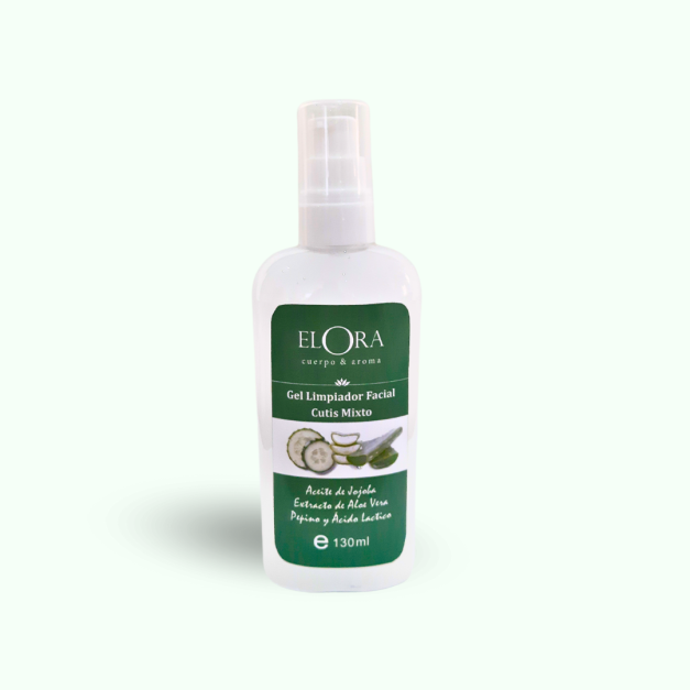 Gel Limpiador CUTIS MIXTO - CON JOJOBA, ALOE VERA, PEPINO & ÁCIDO LÁCTICO