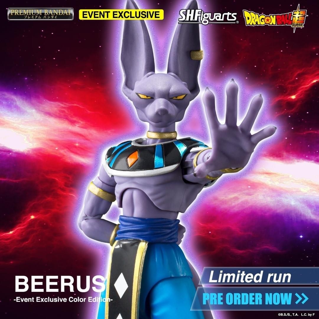 Figurine SH Figuarts Beerus Dragon Ball Super – Event Exclusive Color Edition – Bandai