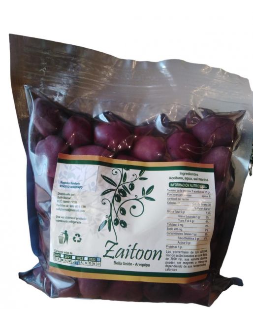 ACEITUNAS NEGRAS ENTERAS X500GR ZAITOON