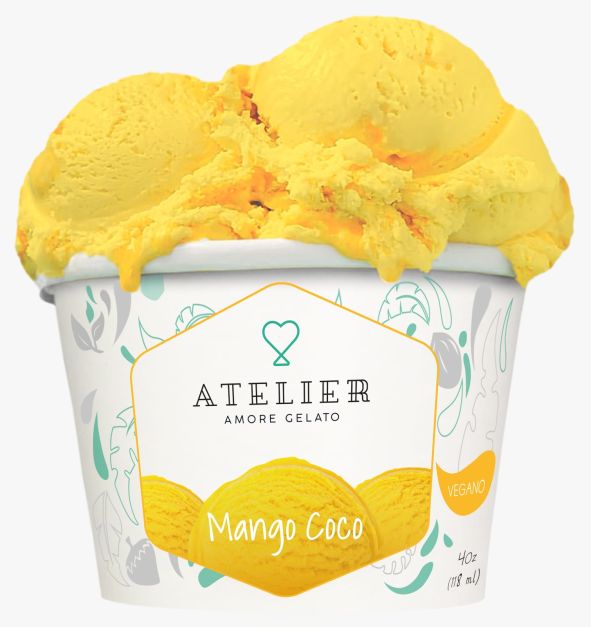 HELADO DE MANGO COCO VEGANO 118ML - ATELIER