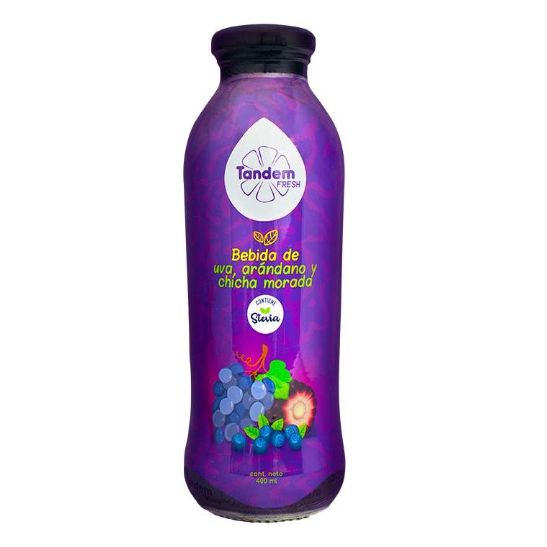 BEBIDA DE UVA, ARANDANO Y CHICHA MORADA 400ML - TANDEM