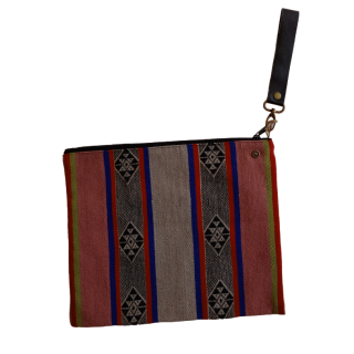 Bolso de mano con asa de cuero