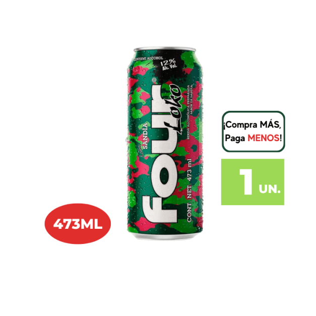 Bebida Alcohólica Preparada FOUR LOKO Sandía 473ml.