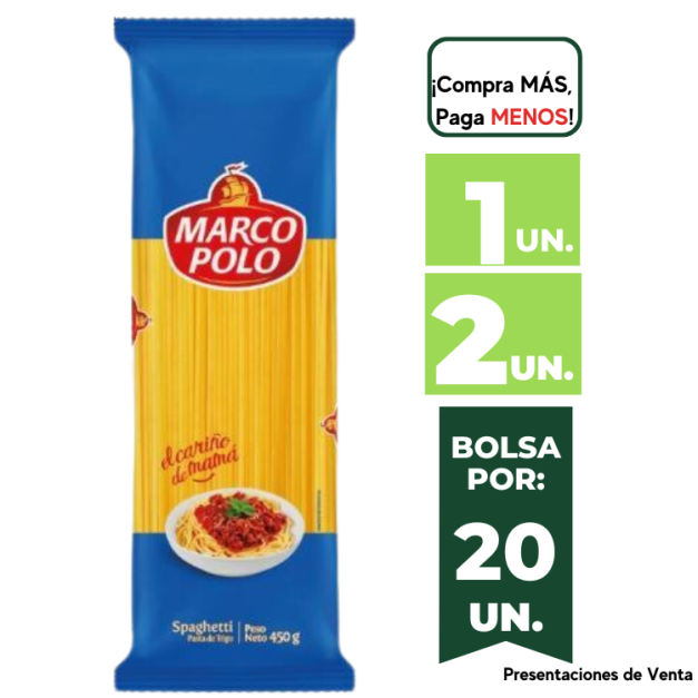 Spaghetti Nro. 32 MARCO POLO  bolsa 450g.