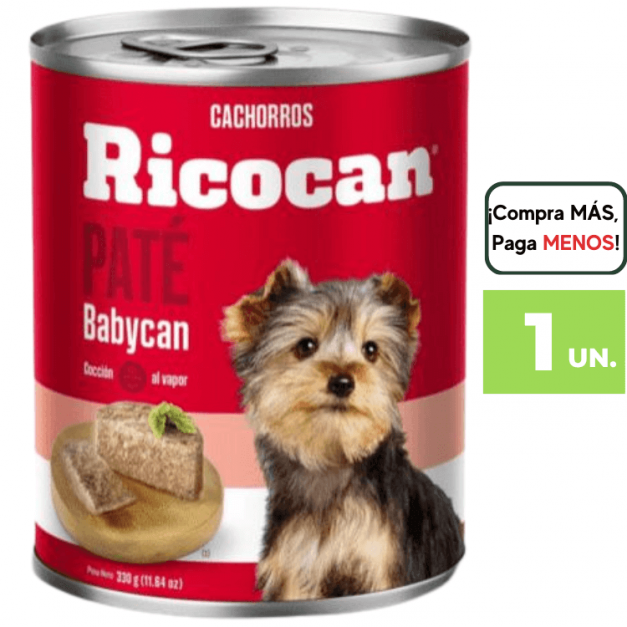 Comida Para Perro RICOCAN Cachorros Lata 330g.