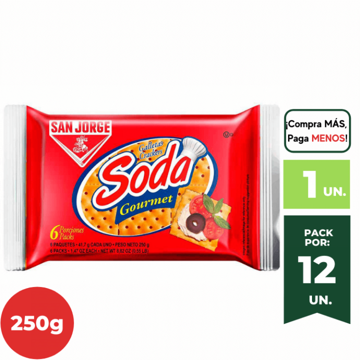 Galletas de Soda SAN JORGE Gourmet Paquete 250g.