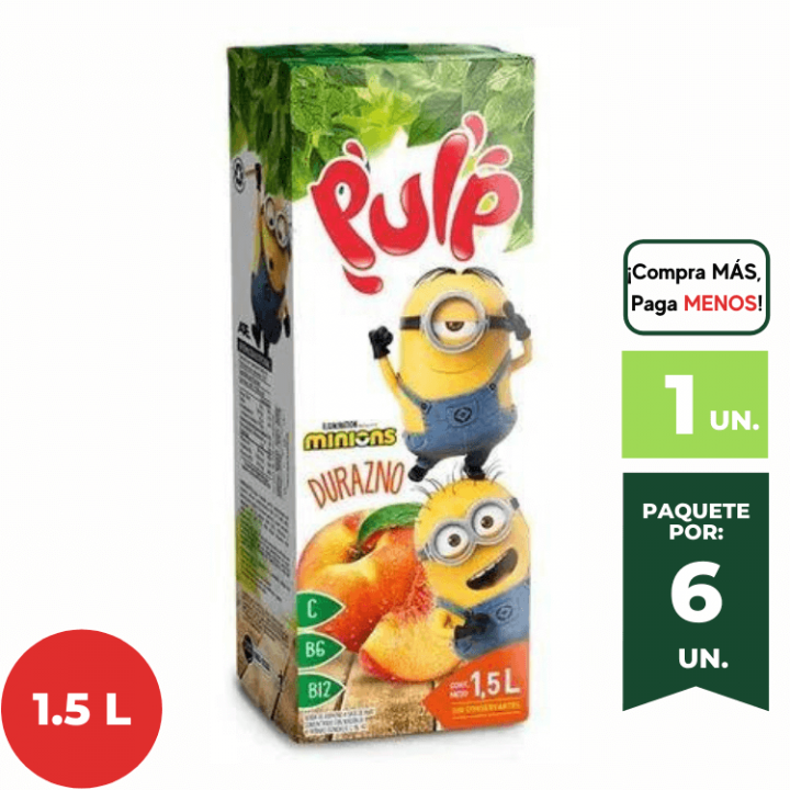 Bebida PULP Durazno Caja 1,5L.