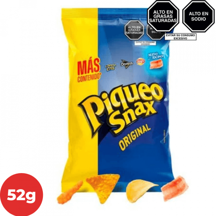 Piqueo snack de Papa y Maiz PIQUEO SNAX FRITO LAY Bolsa 55g.