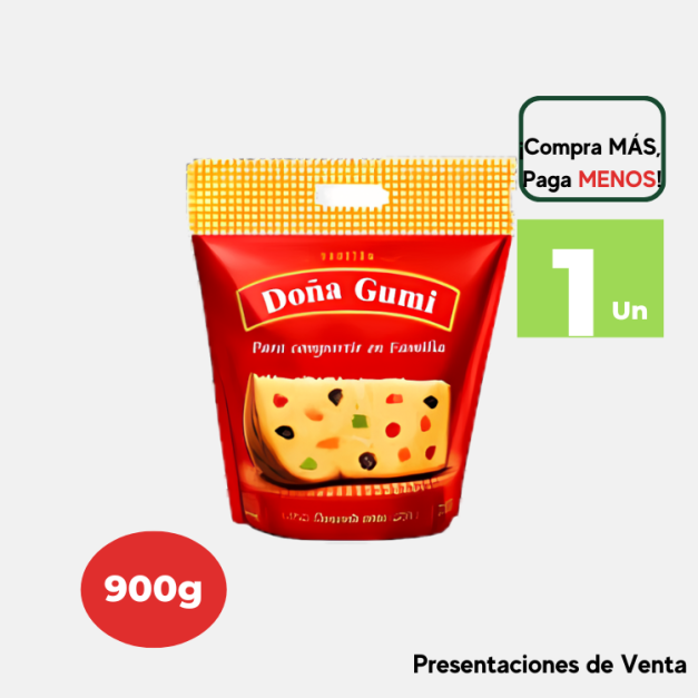 Paneton DOÑA GUMI Bolsa 900g