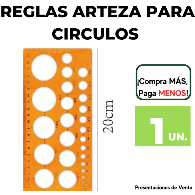 Regla ARTEZA Para CIRCULOS.