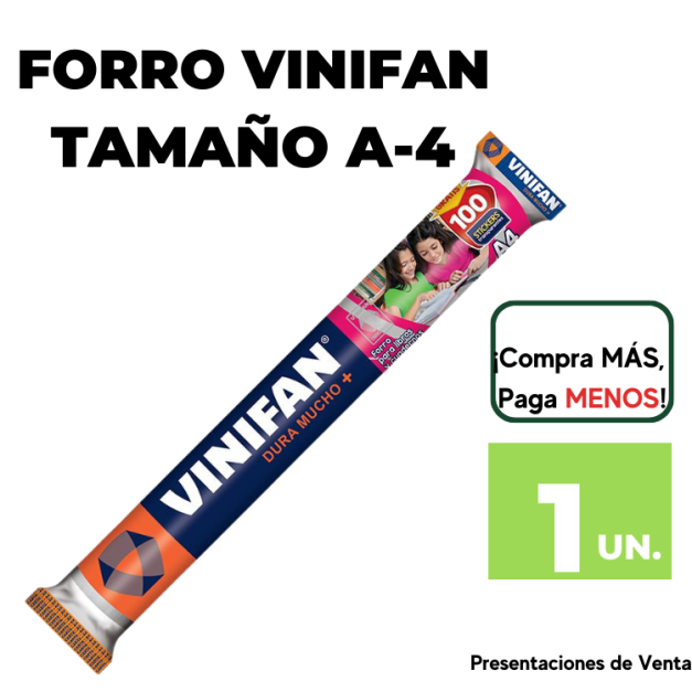 Forro VINIFAN  Tamaño A-4.