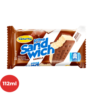 Helado DONOFRIO Sandwinch Vainilla Bolsa 112.8ml