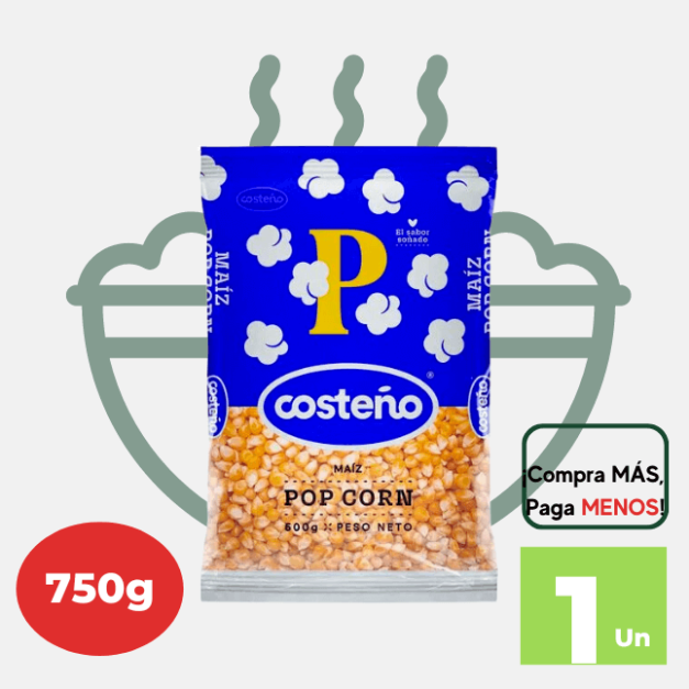 Maiz Pop Corn COSTEÑO Bolsa 500g.