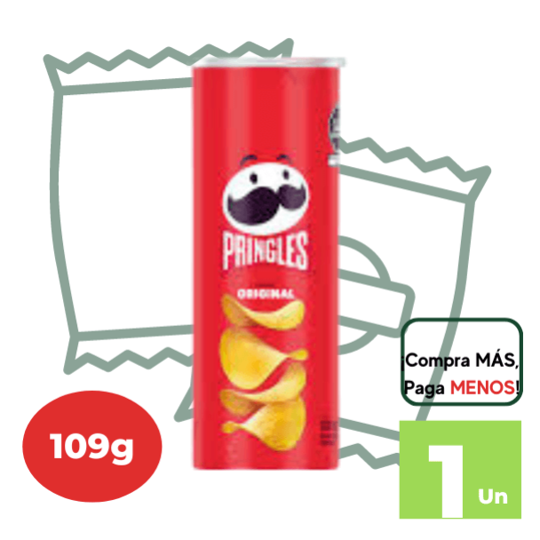 Papas PRINGLES sabor original lata 104 gr