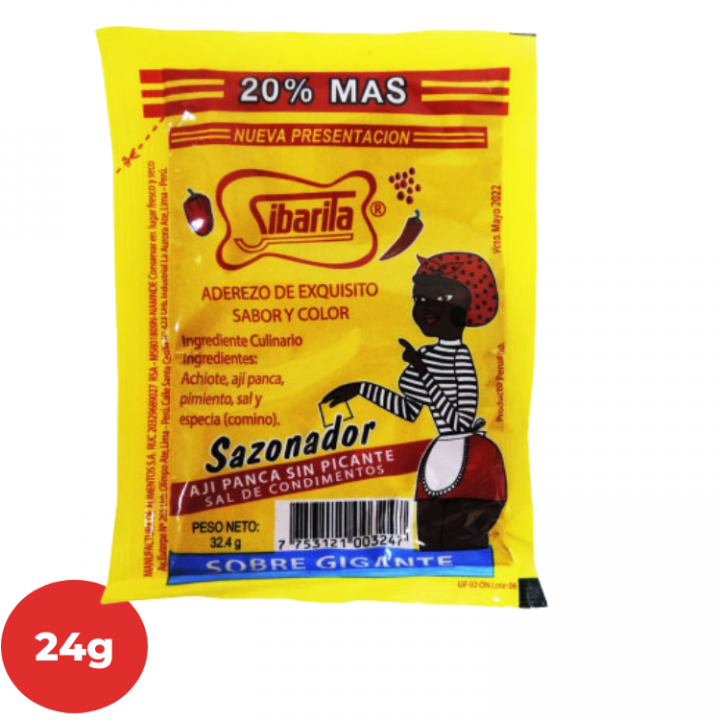 Sazonador Ají Panca sin Picante SIBARITA Sobre x 32.4g.