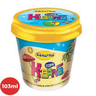 Helado D'ONOFRIO Copa K-Bana Vainilla Pote 103ml