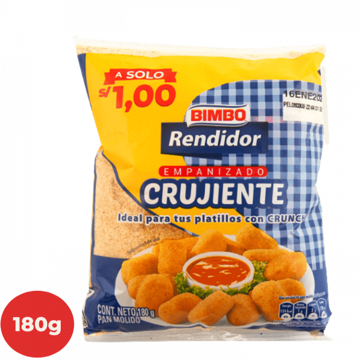 Empanizado Crujiente BIMBO RENDIDOR Bolsa 180 g