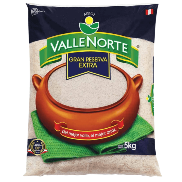 Arroz Gran Reserva Extra VALLENORTE Bolsa 5kg.