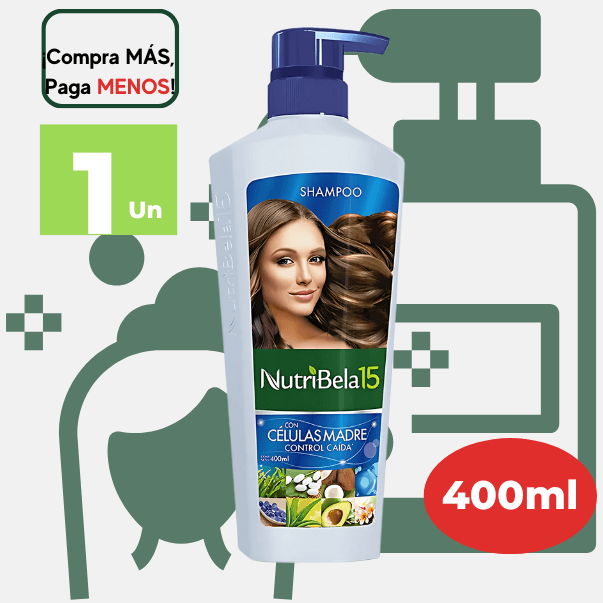 Shampoo NUTRIBELA 15 Hialuronico Frasco 400ml