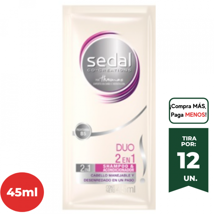 Shampoo con Acondiconador SEDAL Duo 2 en 1 Sachet 45ml