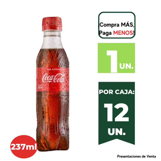 Gaseosa COCA COLA 237ml.