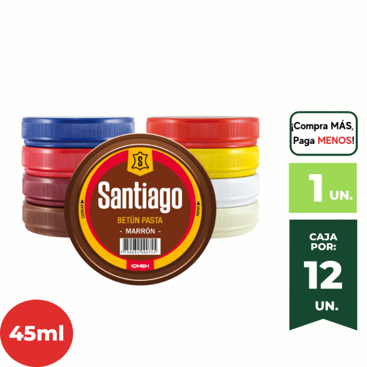 Betún Marron SANTIAGO en Pasta 45ml.