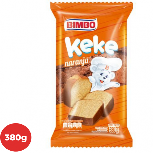 Keke sabor Naranja BIMBO bolsa 380g.