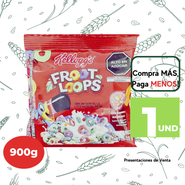 Cereal KELLOGGS Froot Loops Bolsa 15gr