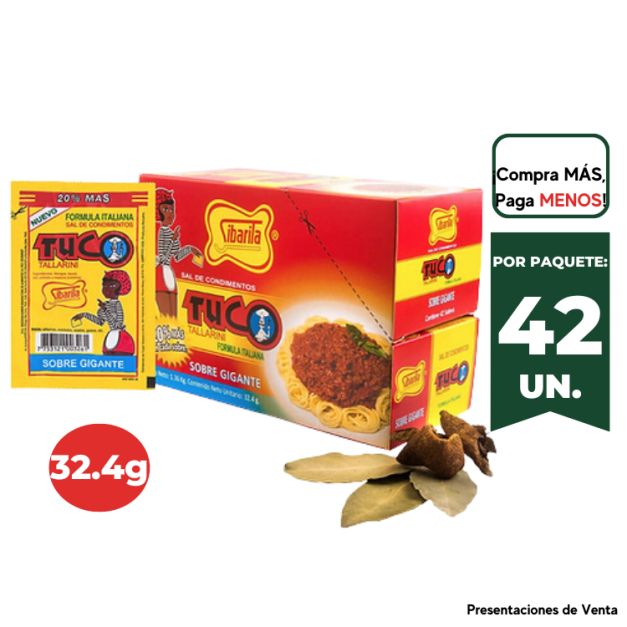 Condimento Tuco SIBARITA Sobre x 32.4 g.