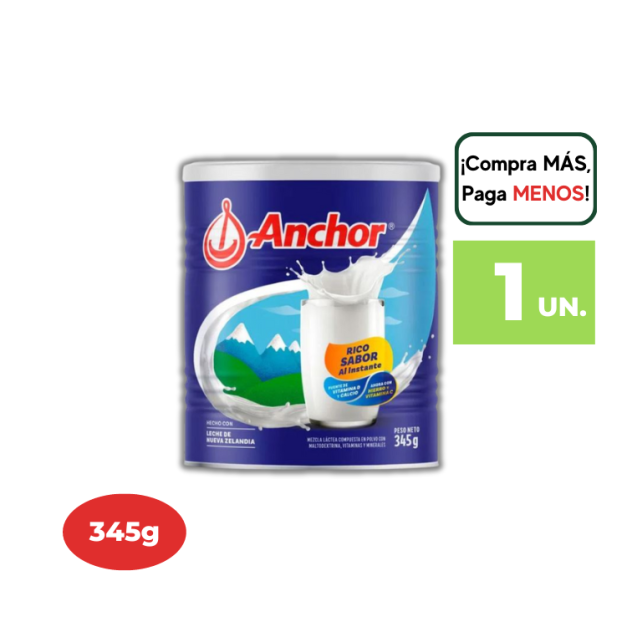 MEZCLA LACTEA EN POLVO ANCHOR LATA 345G.