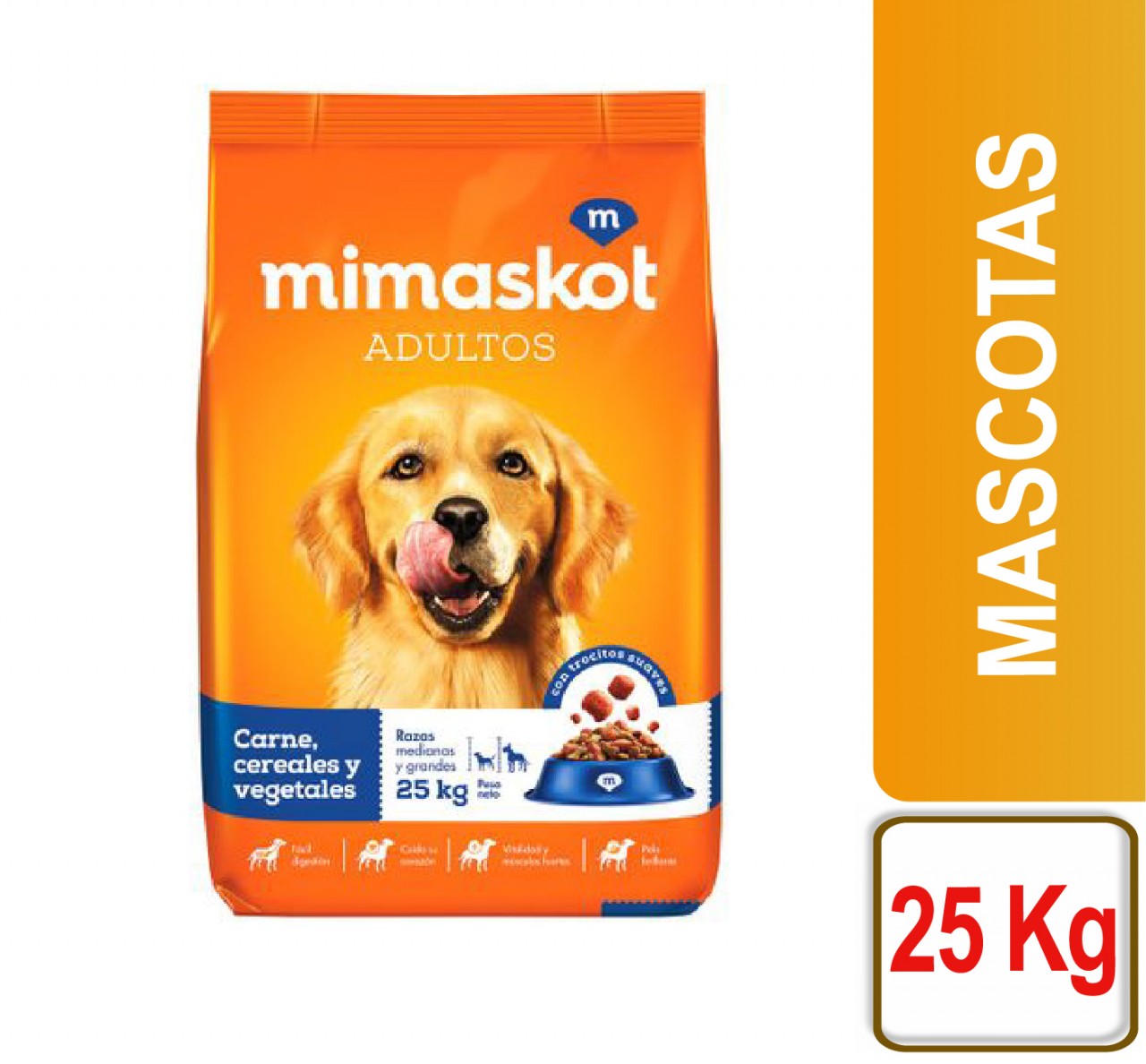 comida para perros sabor carne cereal