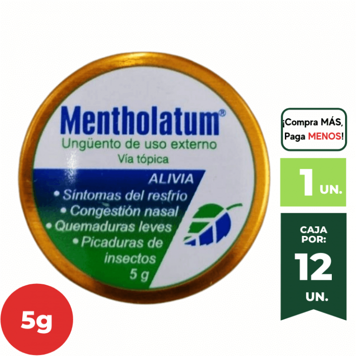 Ungüento MENTHOLATUM Crema Tópica Lata 5g.