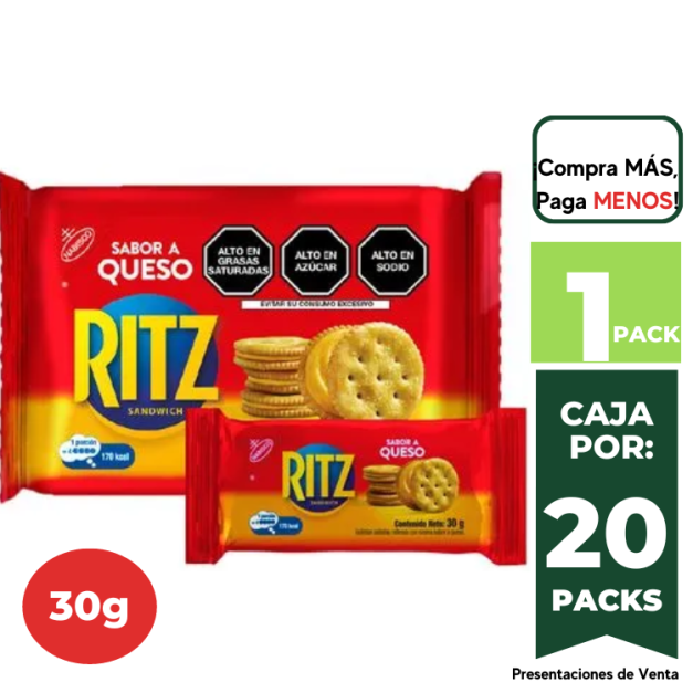 Galleta RITZ con Queso Paquete 30g.