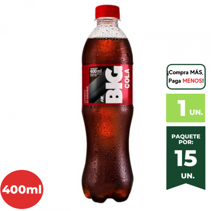 Gaseosa BIG COLA Botella 400ml