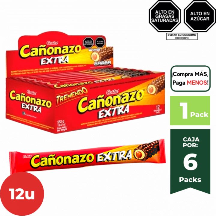 Chocolate Cañonazo Extra COSTA Caja 12 Un.