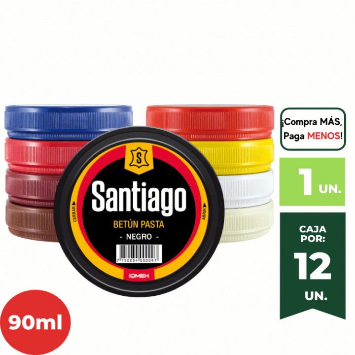 Betún Negro SANTIAGO en Pasta 90ml.