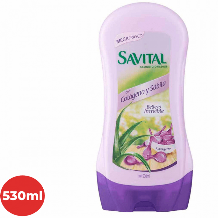 Acondicionador SAVITAL Colágeno y Sábila Frasco 530ml.