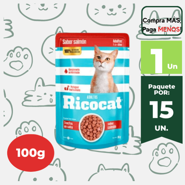 Trocitos en Salsa RICOCAT Sabor Carne 85gr